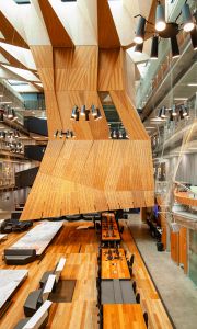 Photograph of the interior of the Melbourne School of Design building for phone background
