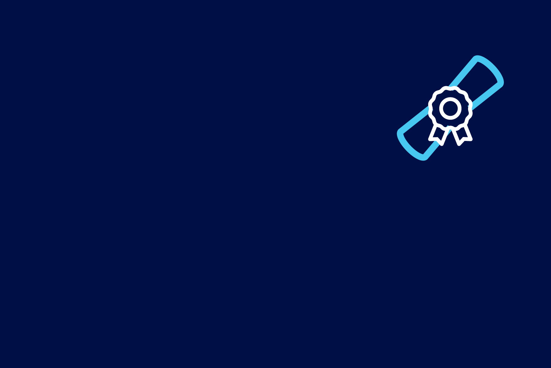 The University of Melbourne blue web tile with graduation document icon