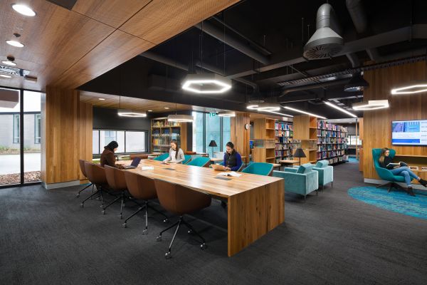 Students at work in the Werribee campus library