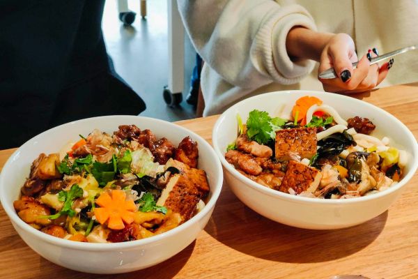 Two delicious bowls of fresh food from the Cooking Workshops